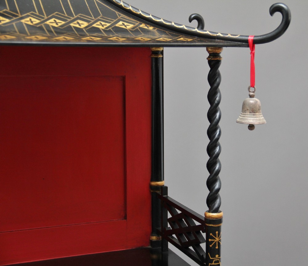 Pair of early 20th Century Chinoiserie open cabinets View VII