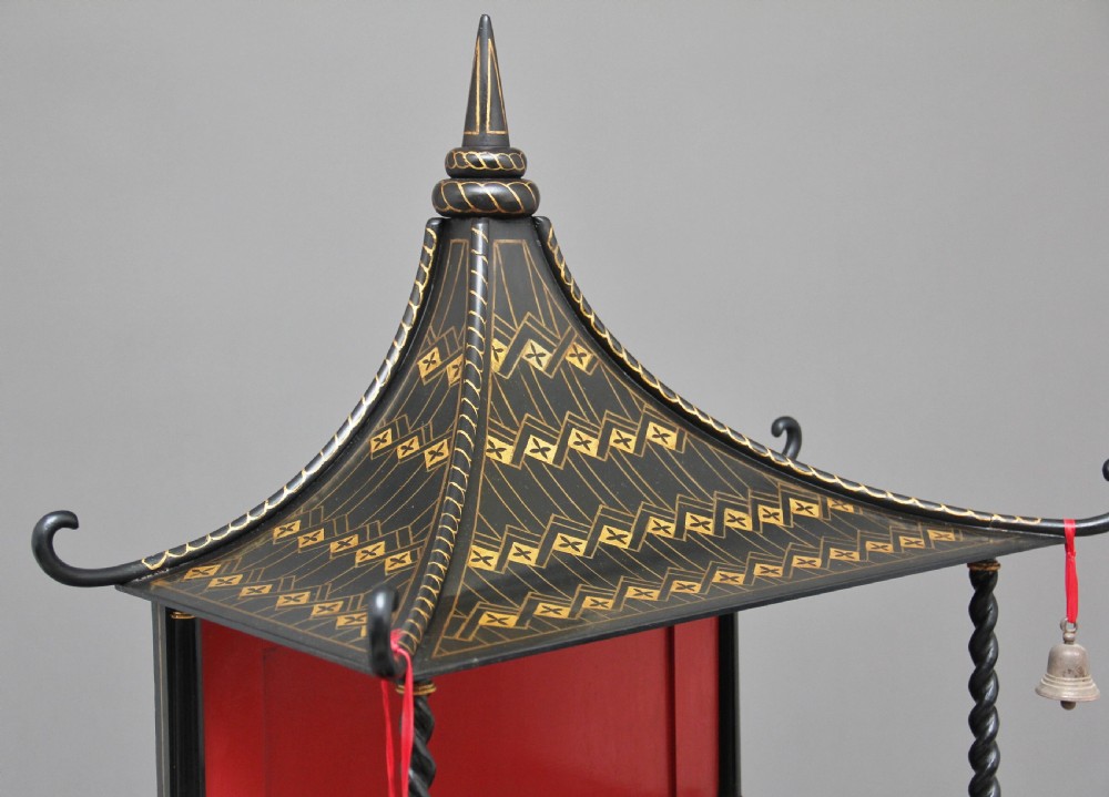 Pair of early 20th Century Chinoiserie open cabinets View XII