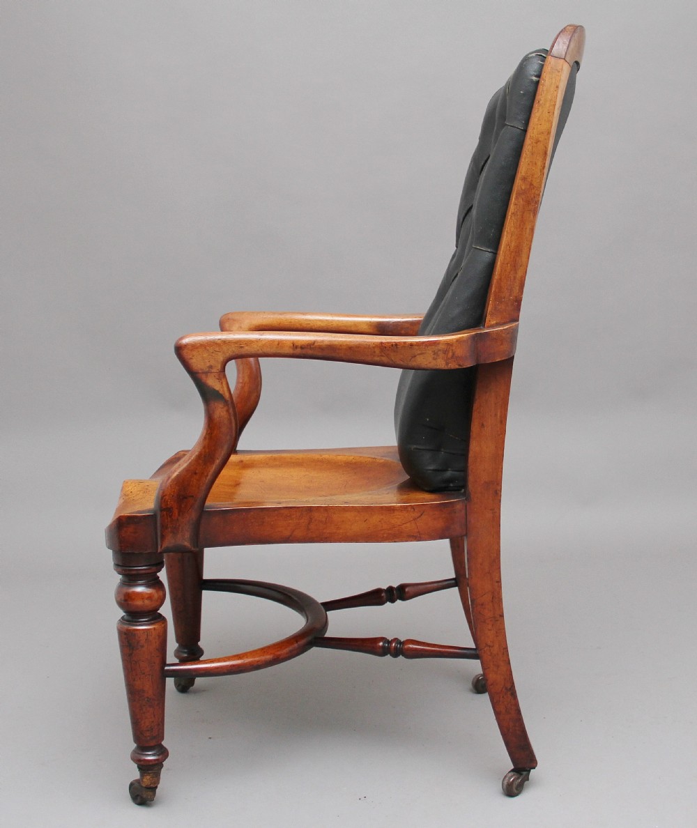 19th Century Heals of London library chair View IV