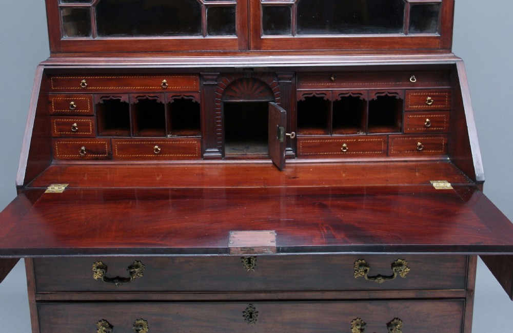 Superb quality 18th Century mahogany bureau bookcase View VI