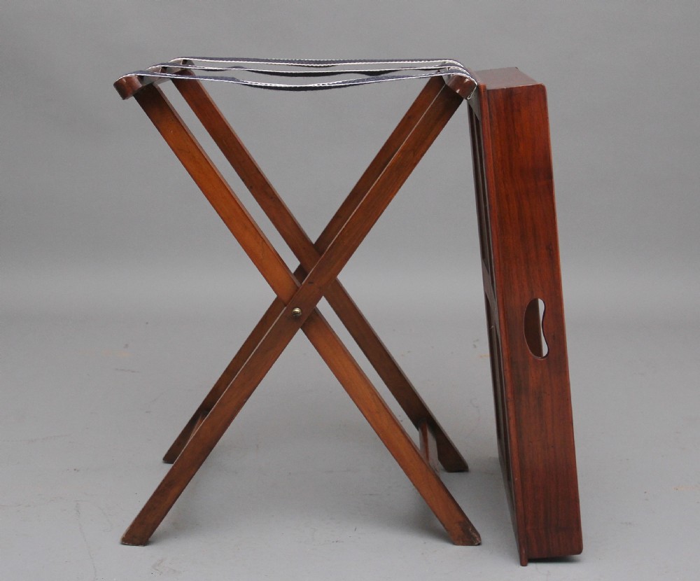 Early 19th Century mahogany butlers tray on stand View VI