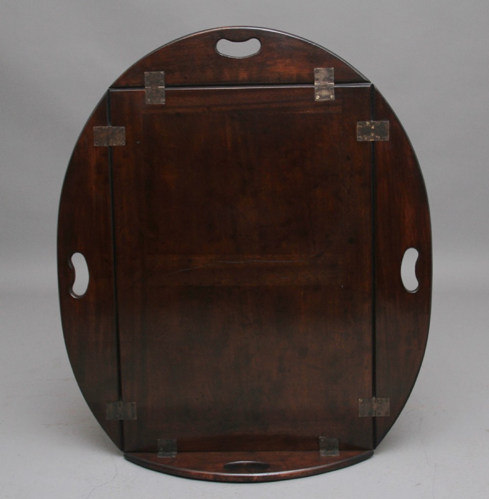 Early 20th Century mahogany folding butlers tray on stand View VI