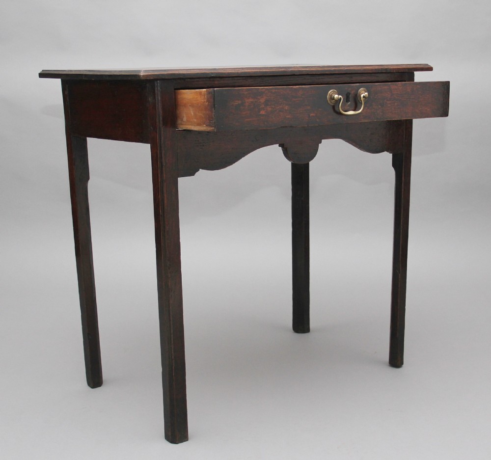 Early 19th Century oak side table View II