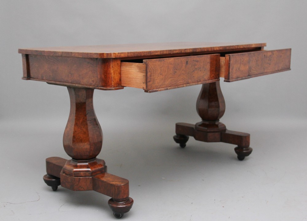 Early 19th Century pollard oak library table View II