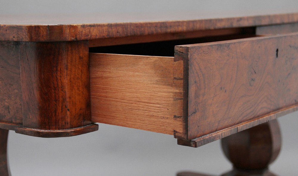 Early 19th Century pollard oak library table View XIII