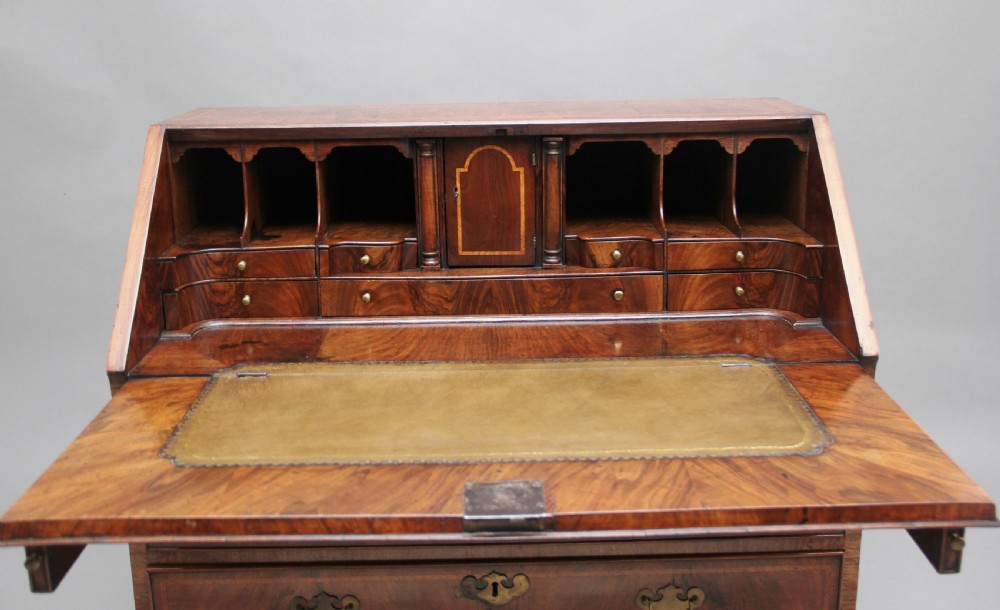 18th Century walnut and feather banded bureau View XIII