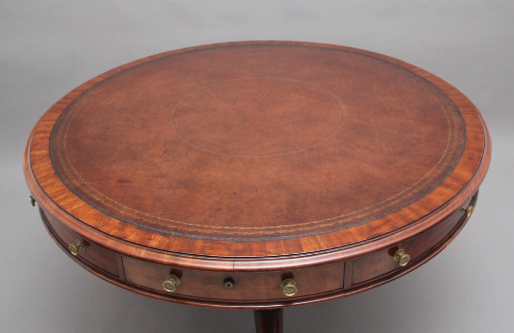 Superb quality 19th Century mahogany drum table View V