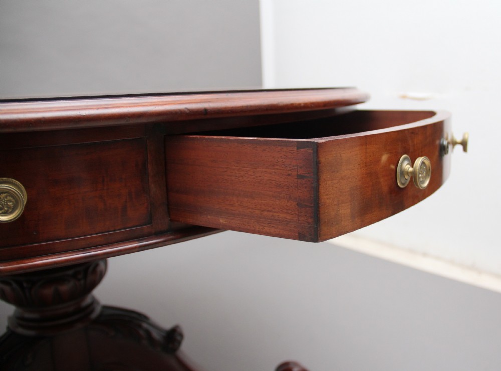 Superb quality 19th Century mahogany drum table View X