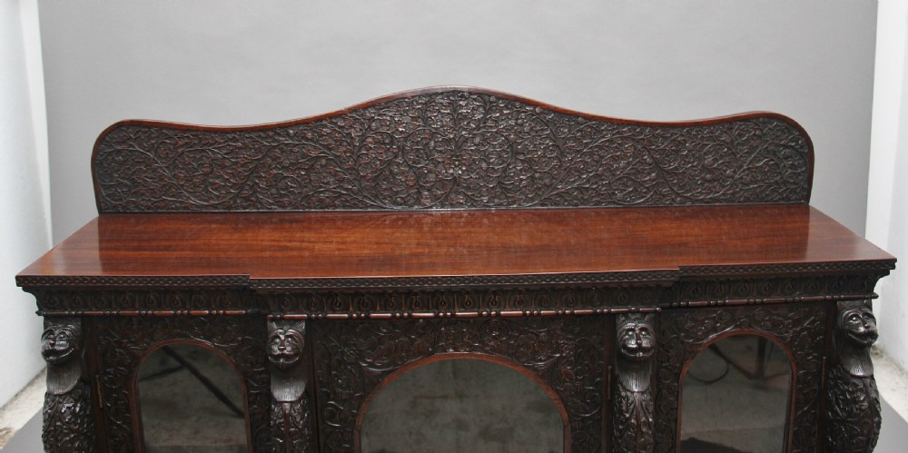 Superb quality 19th Century Burmese breakfront cabinet View VII