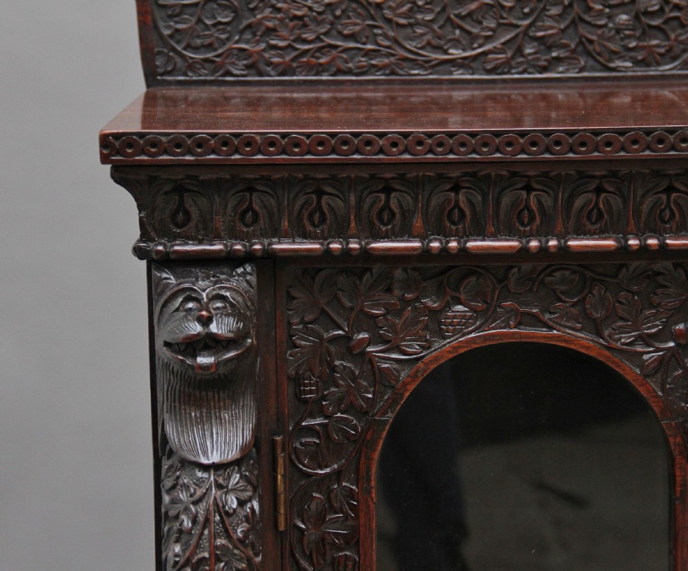 Superb quality 19th Century Burmese breakfront cabinet View X