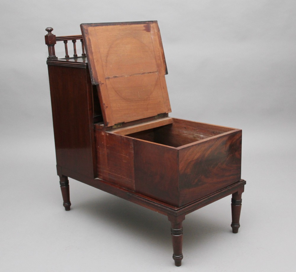 19th Century mahogany library steps View III