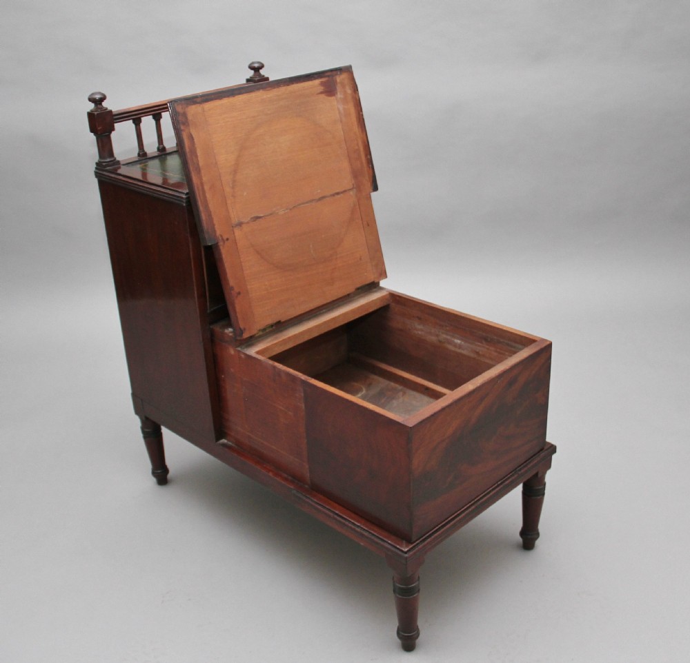 19th Century mahogany library steps View IV