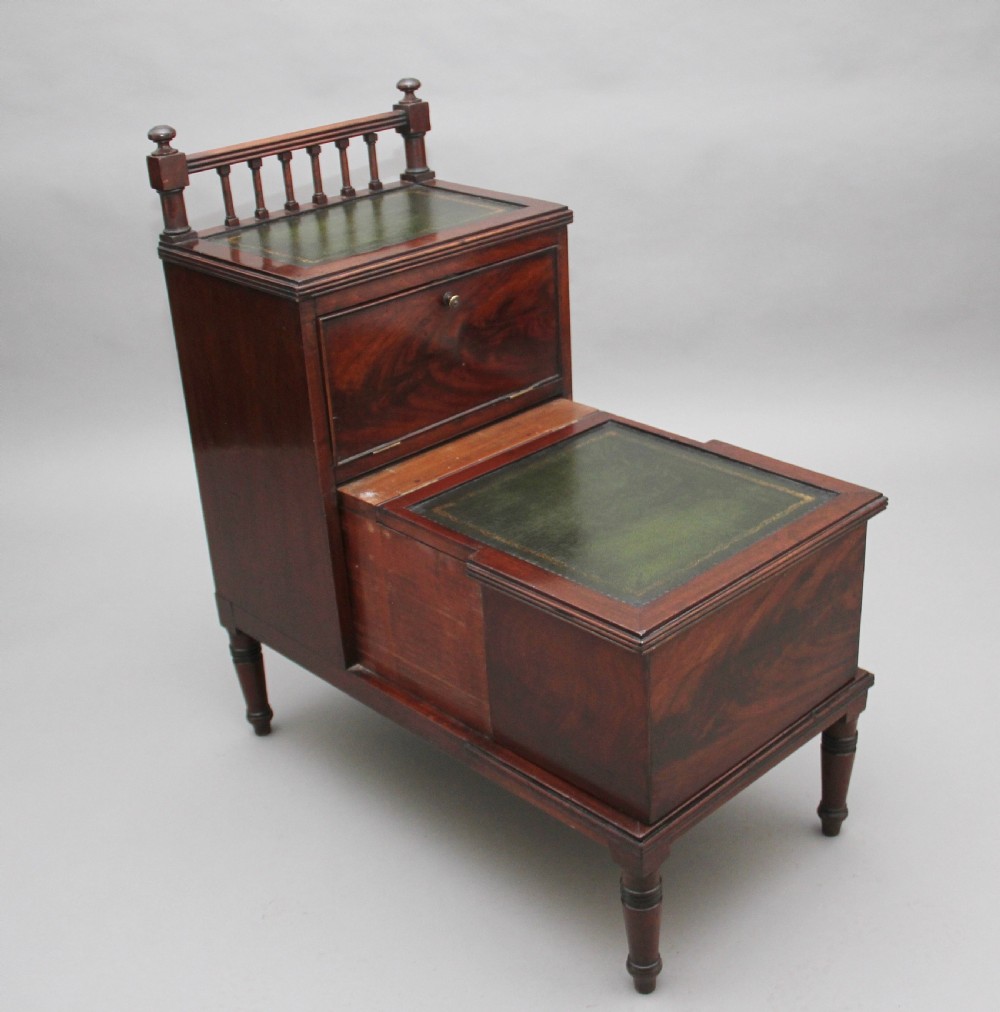 19th Century mahogany library steps View V