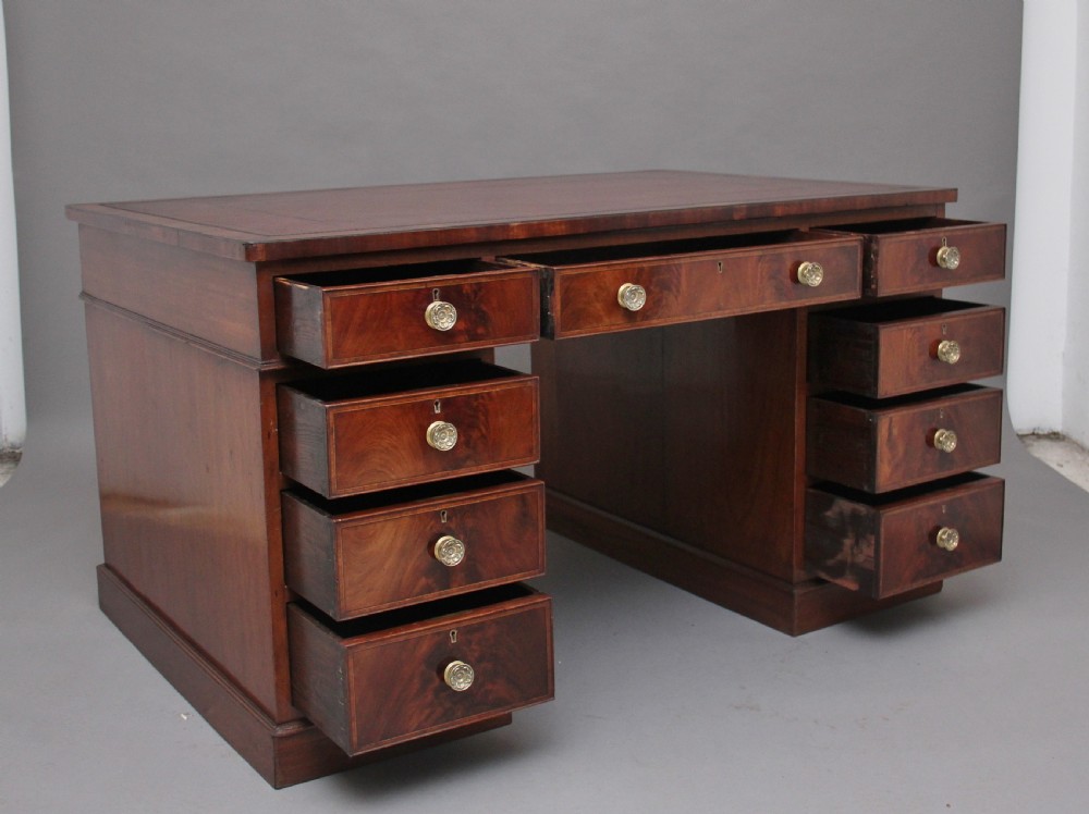 Early 20th Century mahogany partners desk View VI
