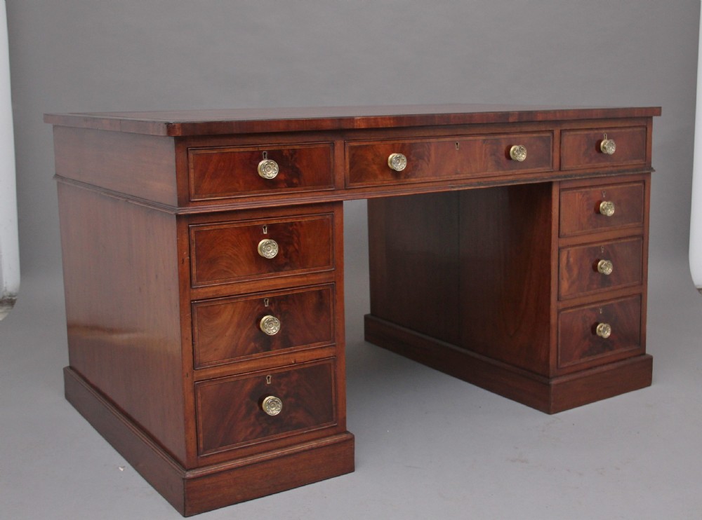 Early 20th Century mahogany partners desk View VII