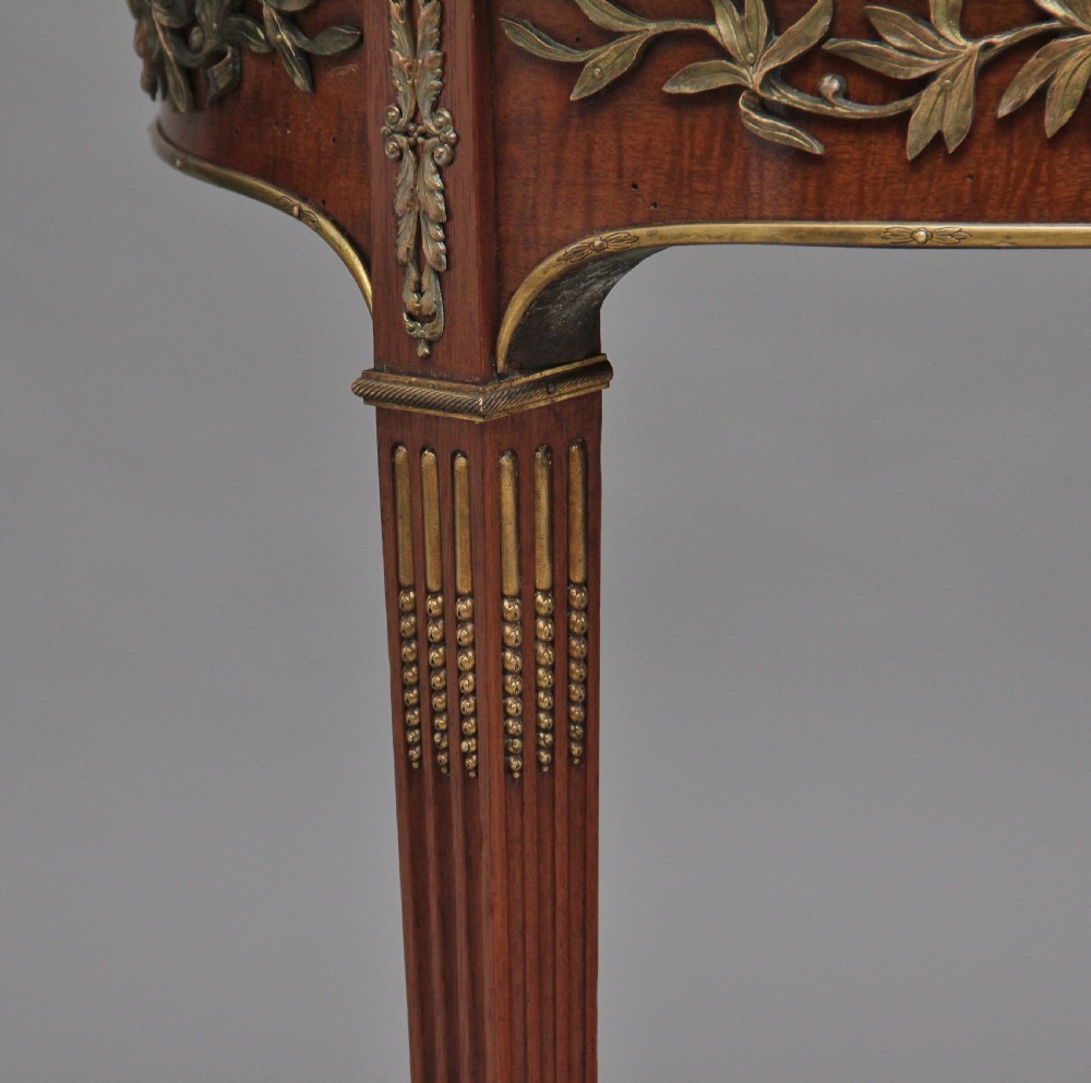 19th Century mahogany and marble top occasional table View XI