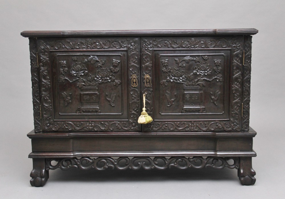 19th Century Chinese carved cabinet