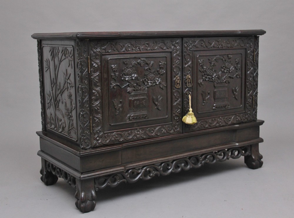 19th Century Chinese carved cabinet View II
