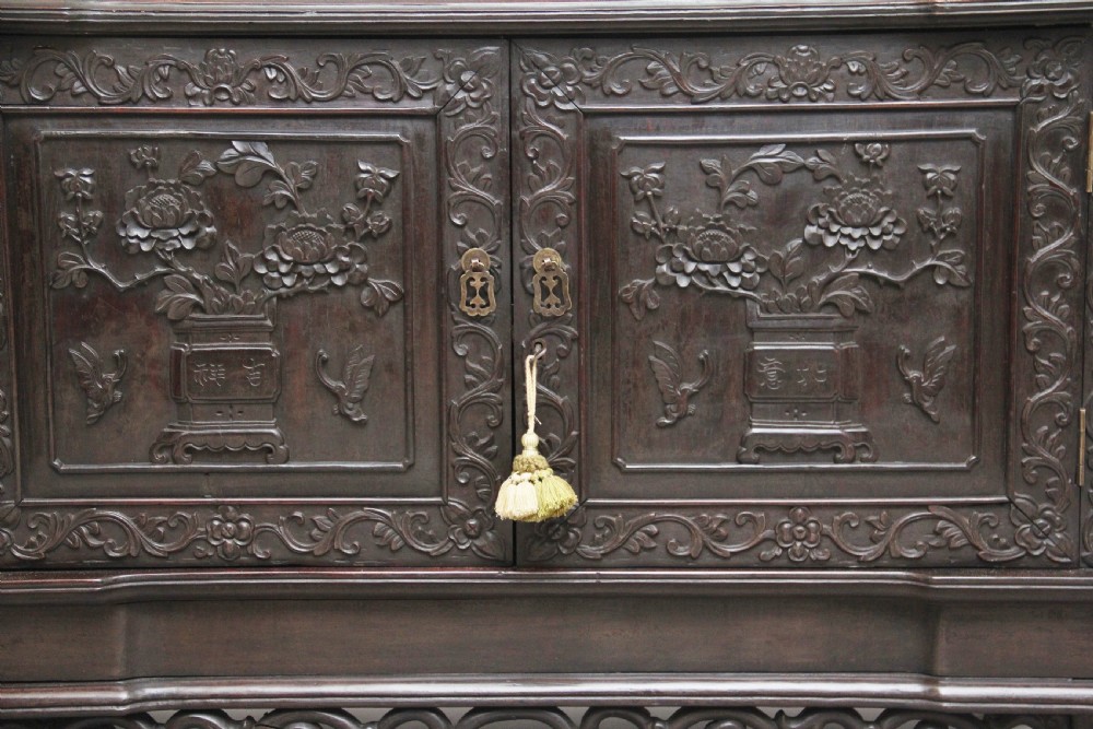 19th Century Chinese carved cabinet View X