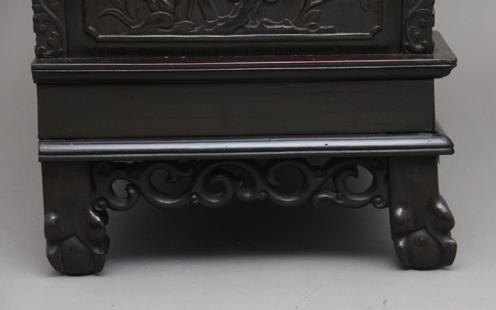 19th Century Chinese carved cabinet View XII