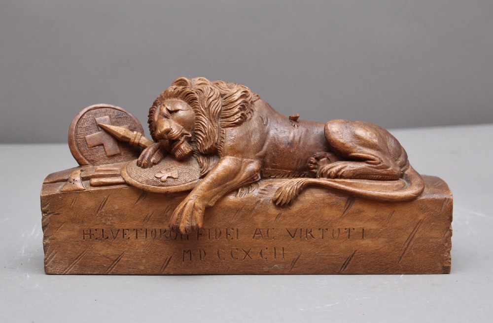 19th Century carving of the lion of Lucerne 