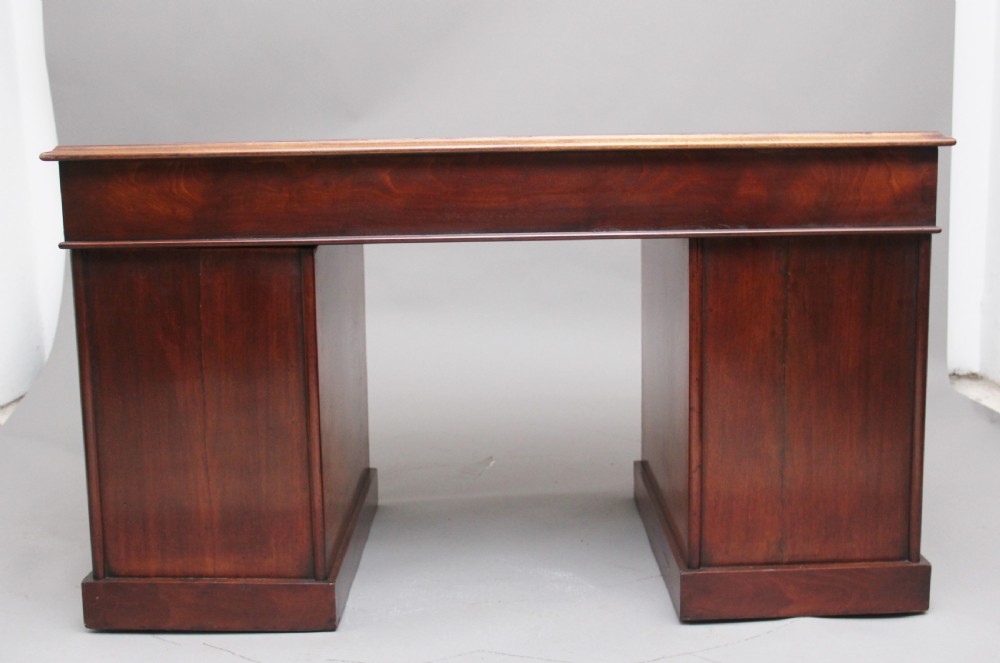Early 19th Century mahogany pedestal desk View VII