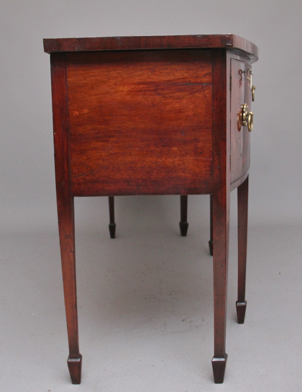 Early 19th Century inlaid mahogany bow front sideboard  View III