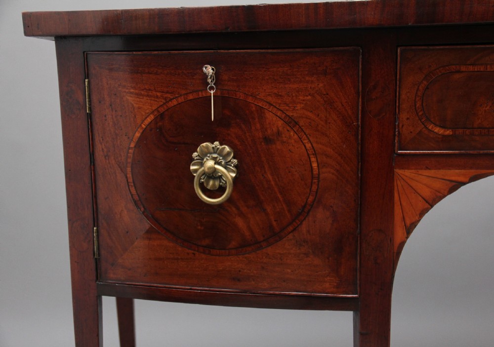 Early 19th Century inlaid mahogany bow front sideboard  View VIII