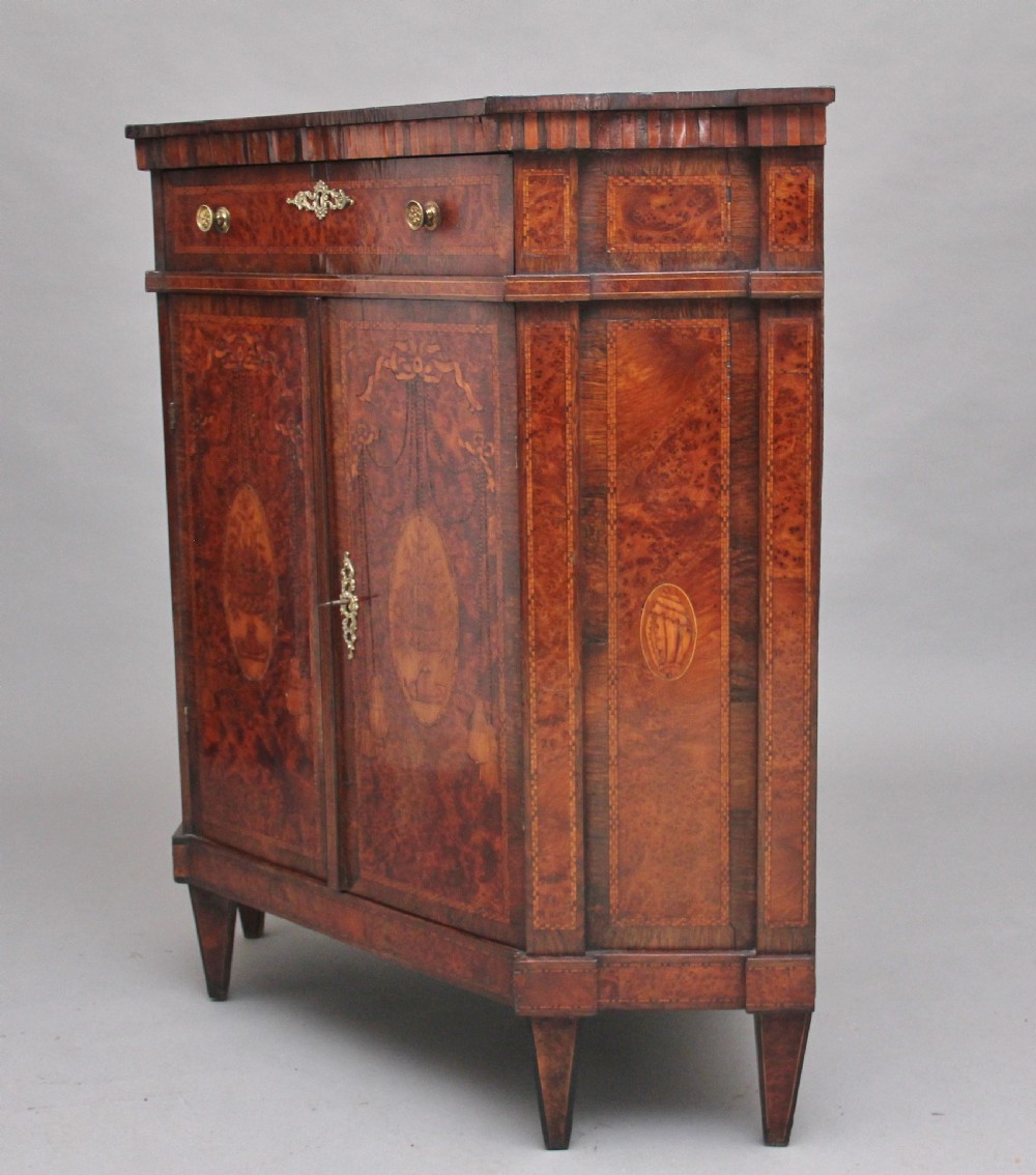 19th Century burr yew wood and inlaid corner cabinet View X