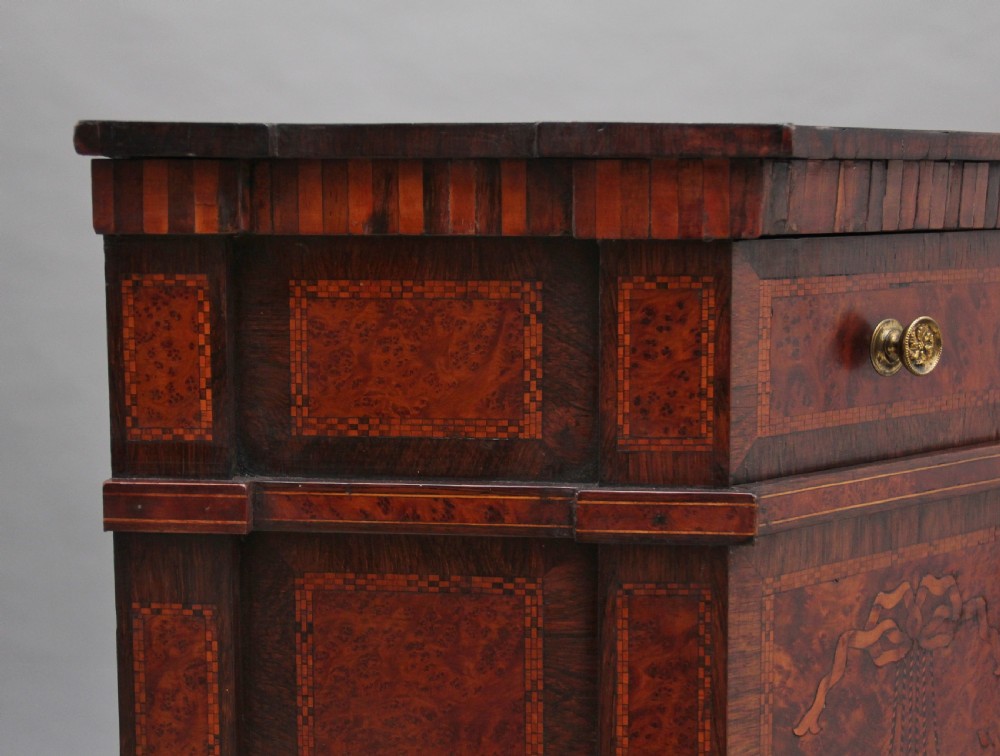 19th Century burr yew wood and inlaid corner cabinet View XIV