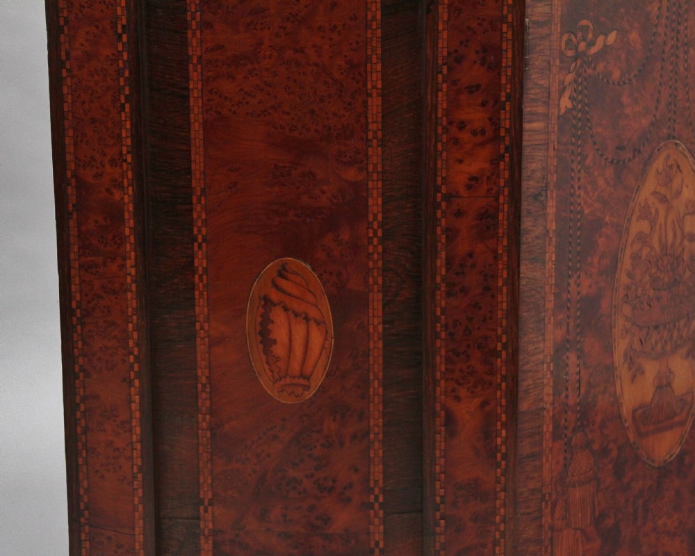 19th Century burr yew wood and inlaid corner cabinet View XV