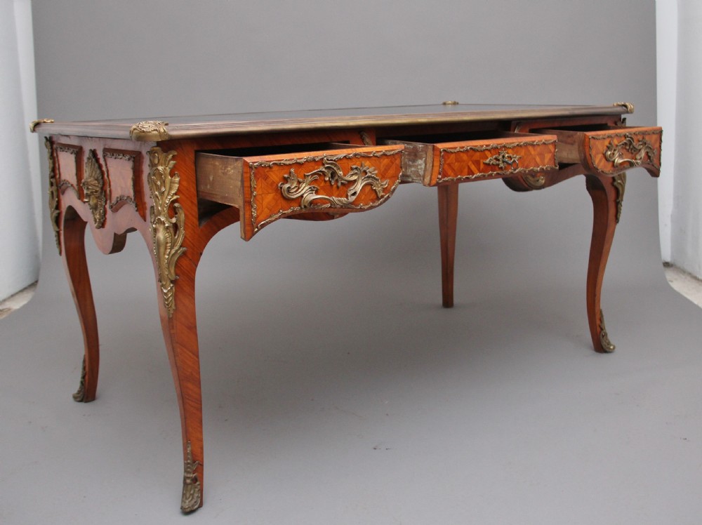 Early 20th Century French Kingwood bureau plat View II