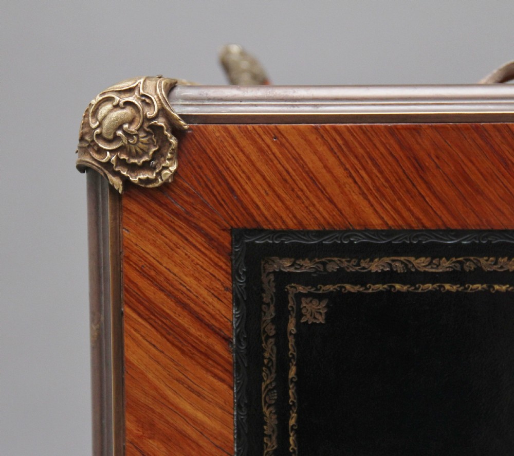 Early 20th Century French Kingwood bureau plat View V