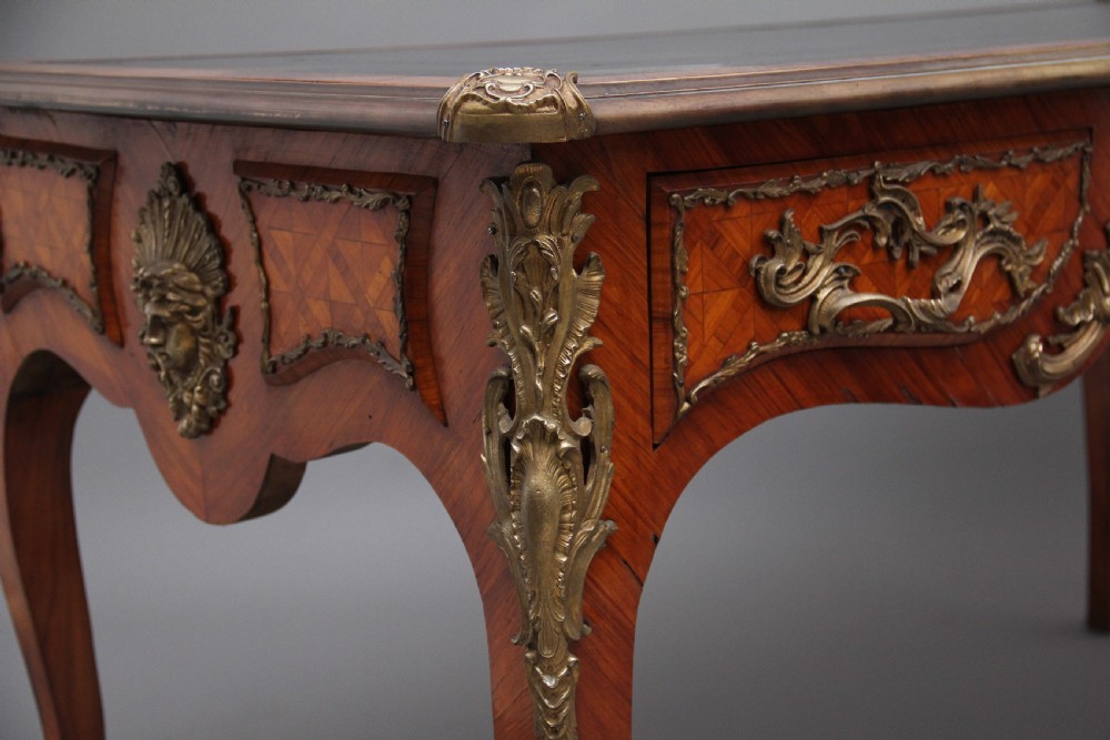 Early 20th Century French Kingwood bureau plat View XI