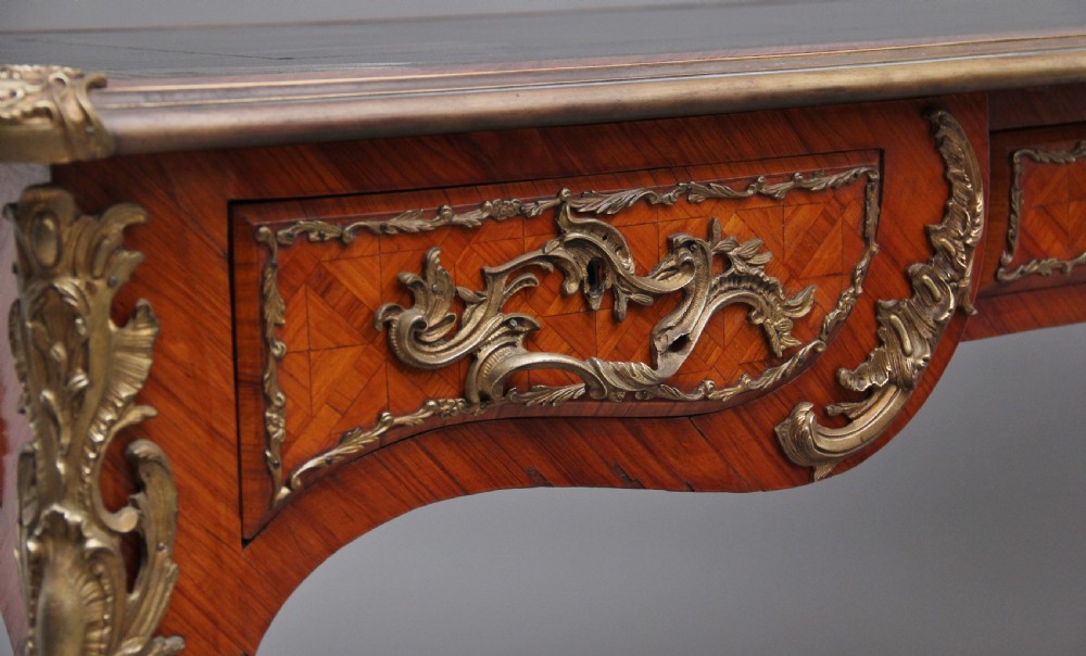 Early 20th Century French Kingwood bureau plat View XII