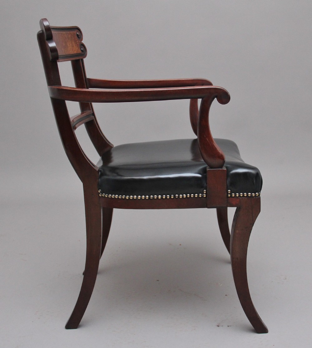 Early 19th Century mahogany and ebonised armchair View II