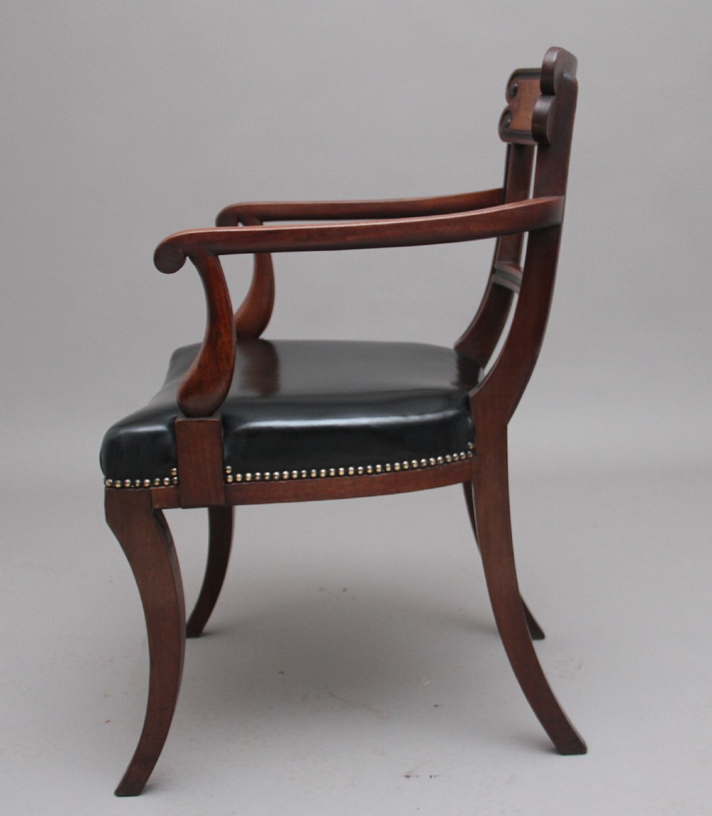 Early 19th Century mahogany and ebonised armchair View IV