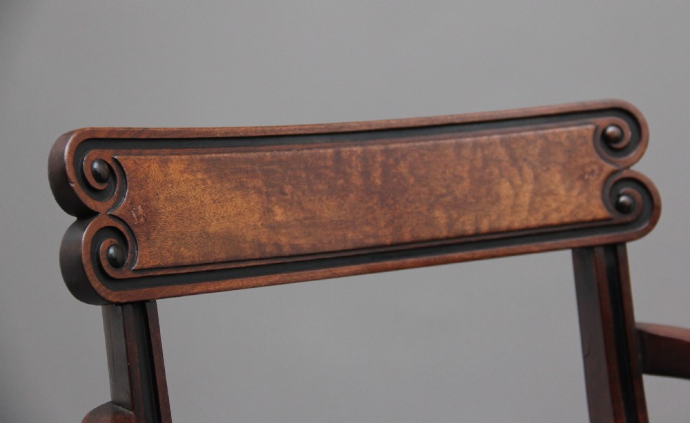 Early 19th Century mahogany and ebonised armchair View VI