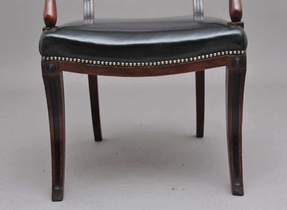 Early 19th Century mahogany and ebonised armchair View X