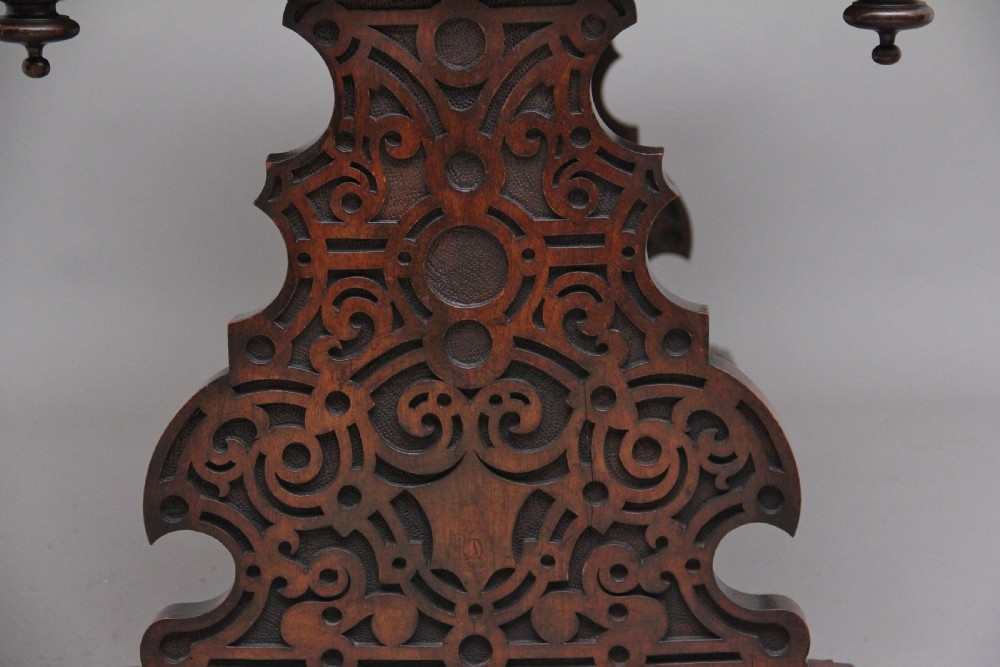 Superb quality 19th Century walnut library table View VI