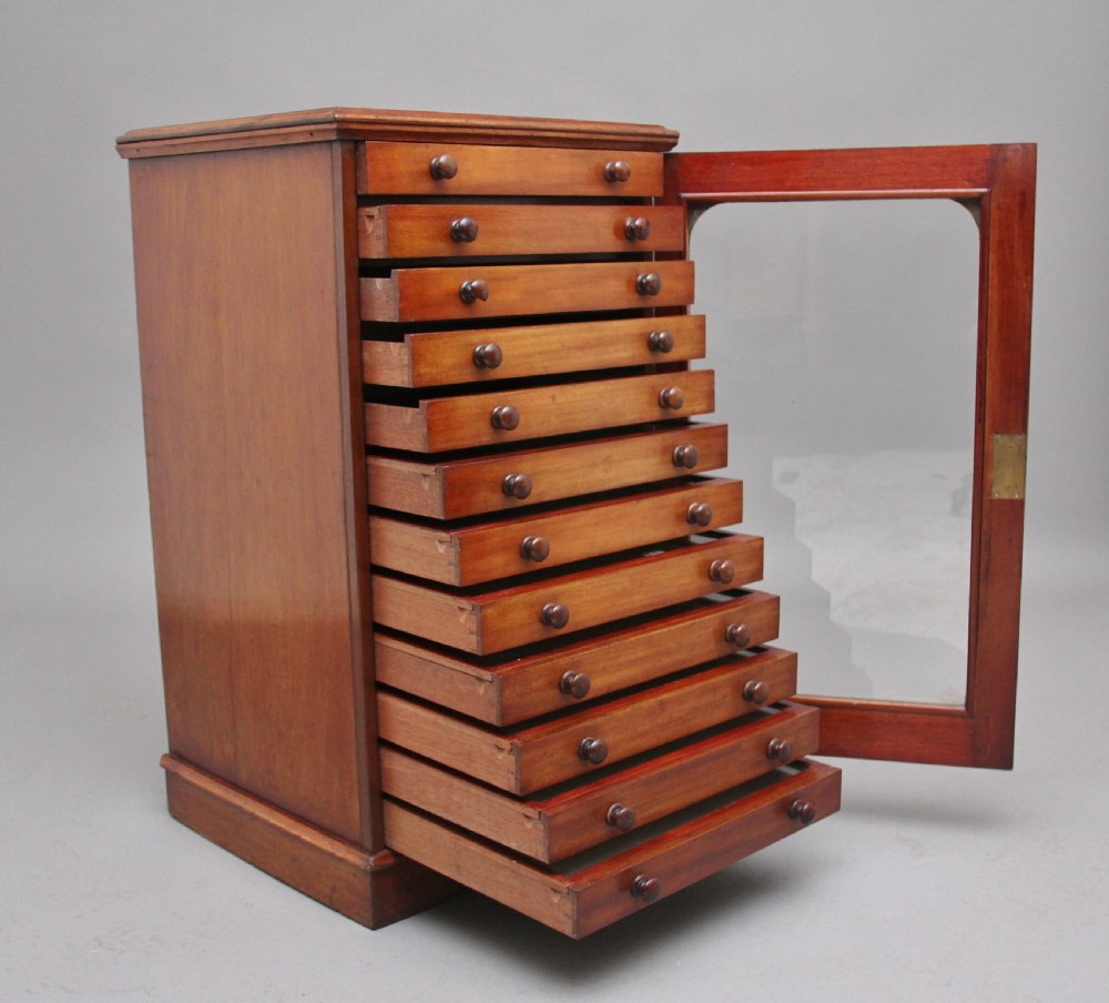 19th Century mahogany collectors cabinet View III