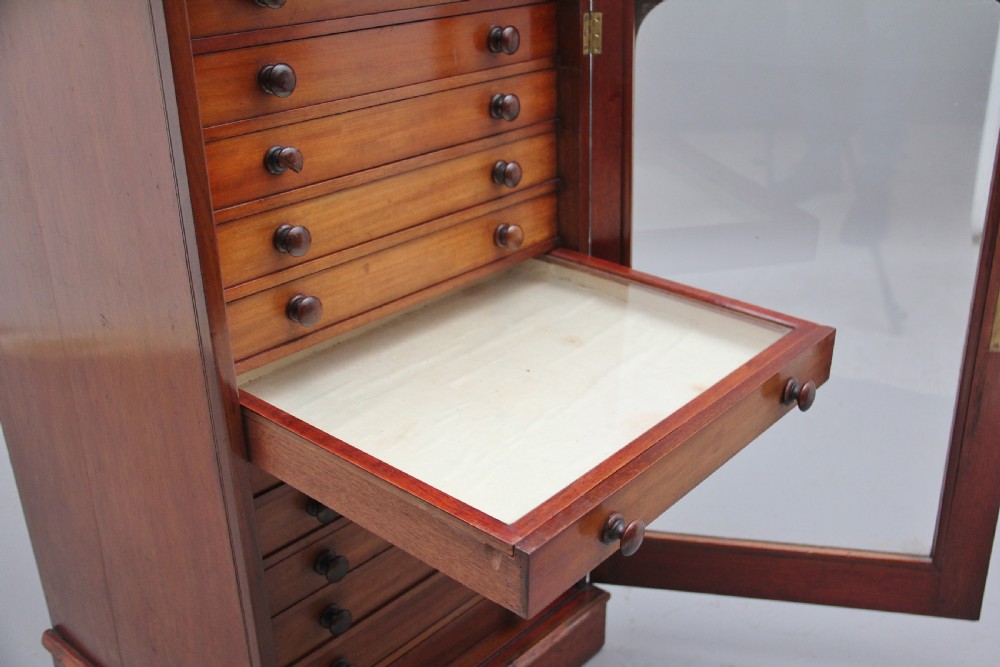 19th Century mahogany collectors cabinet View X