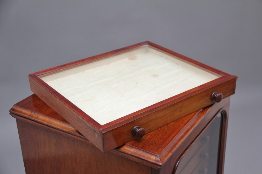 19th Century mahogany collectors cabinet View XII