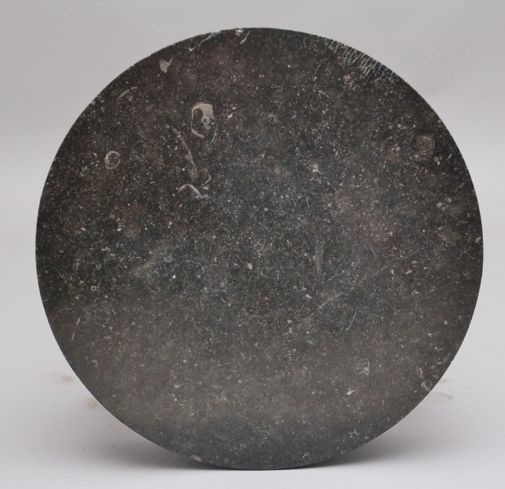 19th Century ebonised and gilt marble top occasional table View III
