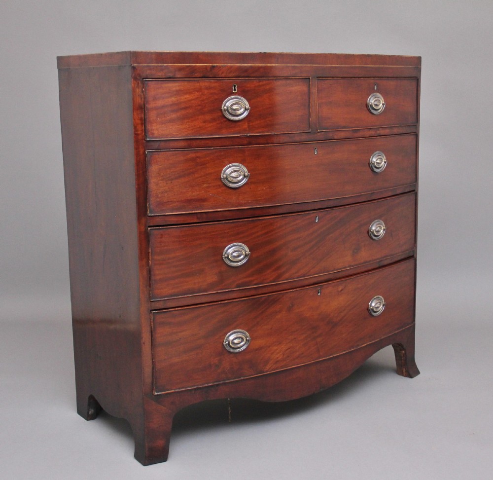 Early 19th Century mahogany bowfront chest  View II