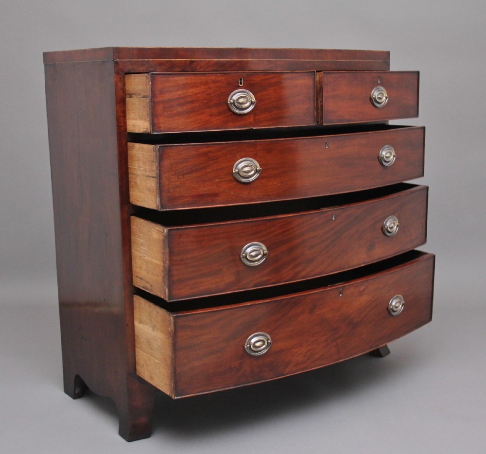 Early 19th Century mahogany bowfront chest  View III