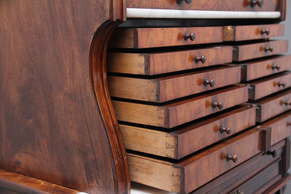 19th Century burr walnut dentist cabinet View XI
