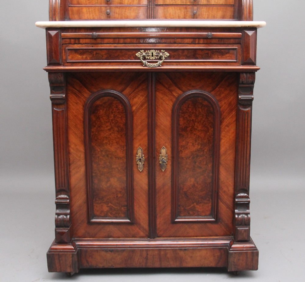 19th Century burr walnut dentist cabinet View XIV