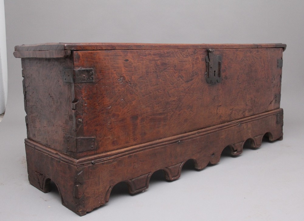 Large 17th Century walnut cassone  View II