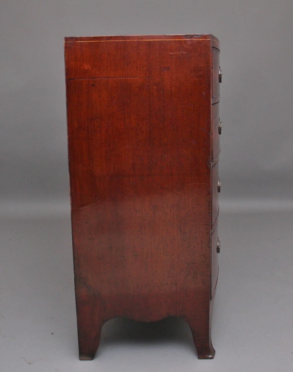 Early 19th Century mahogany bowfront chest View IV